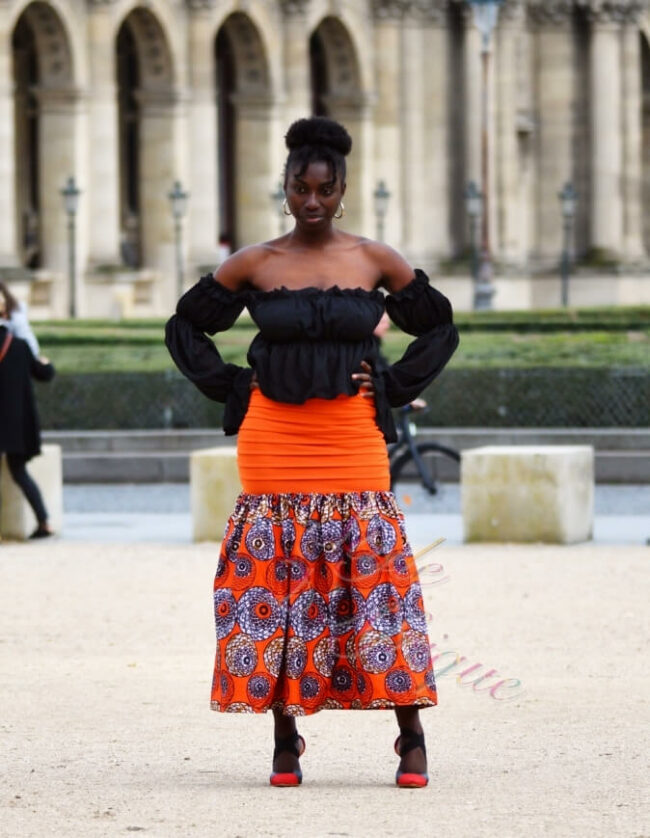 Jupe droite à volant, wax jupe africain femme été, jupe courte, jupe droite, jupe extensible wax