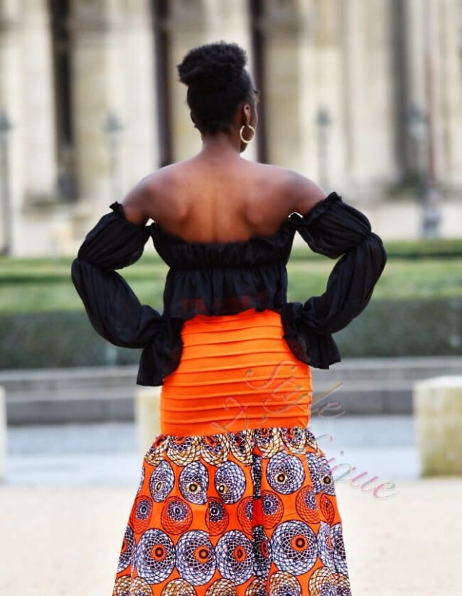 Jupe droite à volant, wax jupe africain femme été, jupe courte, jupe droite, jupe extensible wax
