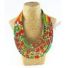 bijoux collier wax multirangs femme africaine, bijoux fantaisie, breloque africaine, bijoux ethniques, collier bohème, collier traditionnel chic
