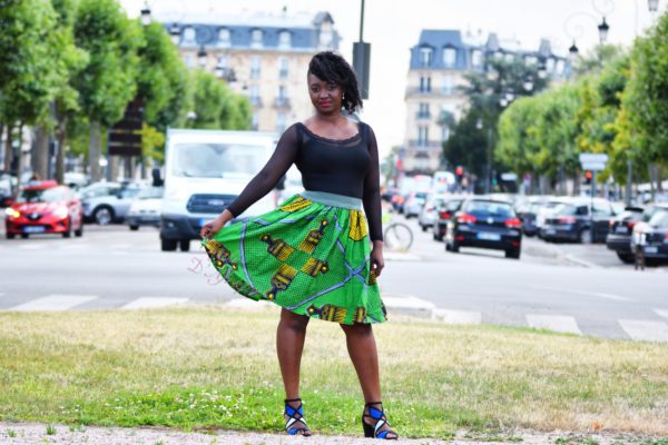 Jupe plissée à fermeture, jupe midi africaine wax pagne pour femme fleuri été jupe africaine moderne ethnique