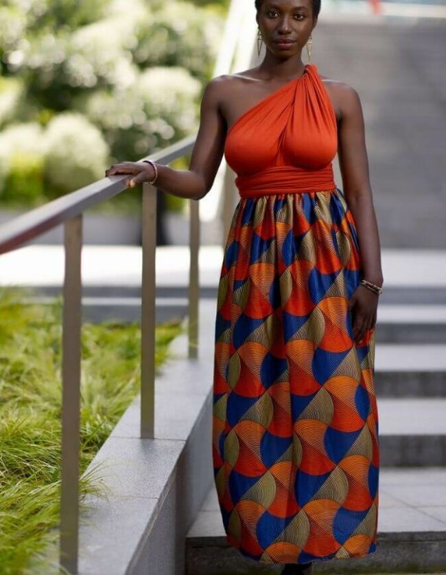 Robe BAMBARA soie orange