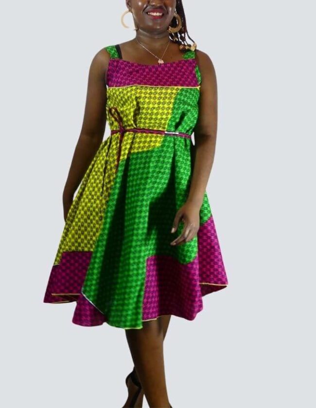 robe évasée wax africain femme. robe courte été wax africain bohème chic femme, robe de bal, robe été, robe de cérémonie femme, robe longue fleurie