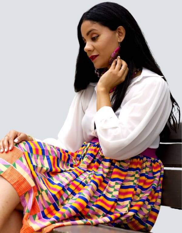 Jupe été KENTE, jupe midi africaine wax pagne pour femme fleuri été, foulard de tête, chapeau de tête, bandana,