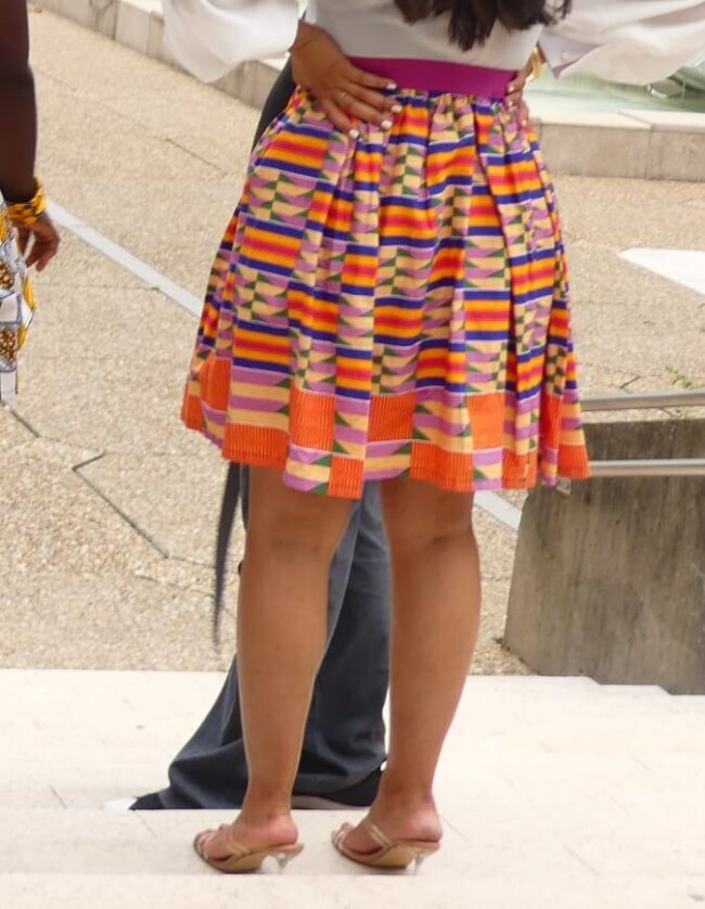 Jupe été KENTE, jupe midi africaine wax pagne pour femme fleuri été, foulard de tête, chapeau de tête, bandana,