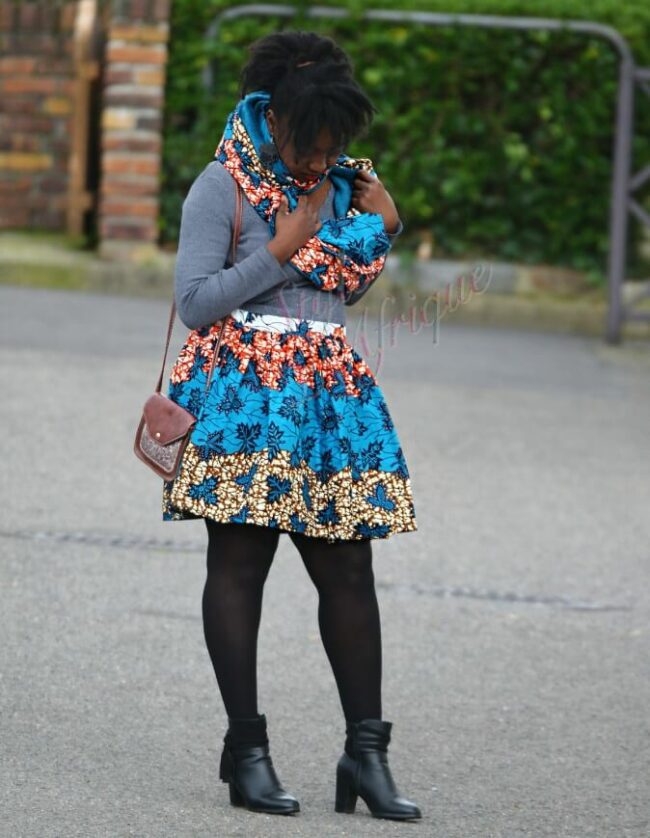 Jupe et snood bleu – Image 5