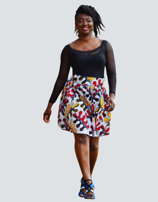 mini jupe plissée évasée, jupe midi africaine wax pagne pour femme fleuri été jupe africaine moderne ethnique
