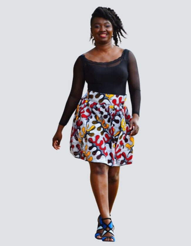 mini jupe plissée évasée, jupe midi africaine wax pagne pour femme fleuri été jupe africaine moderne ethnique