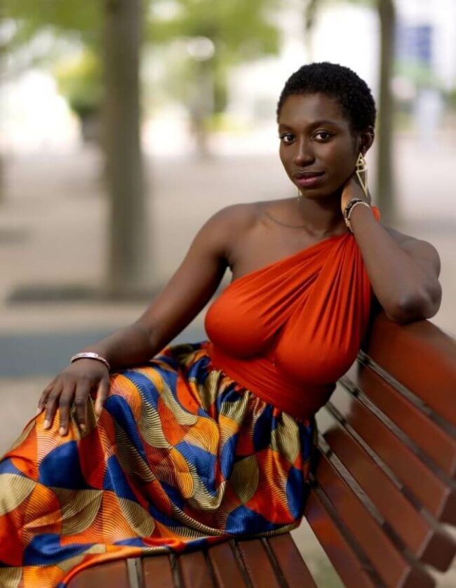 Robe BAMBARA soie orange