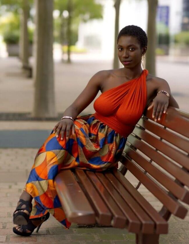 Robe BAMBARA soie orange