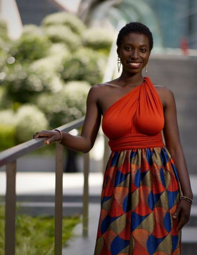 Robe BAMBARA soie orange