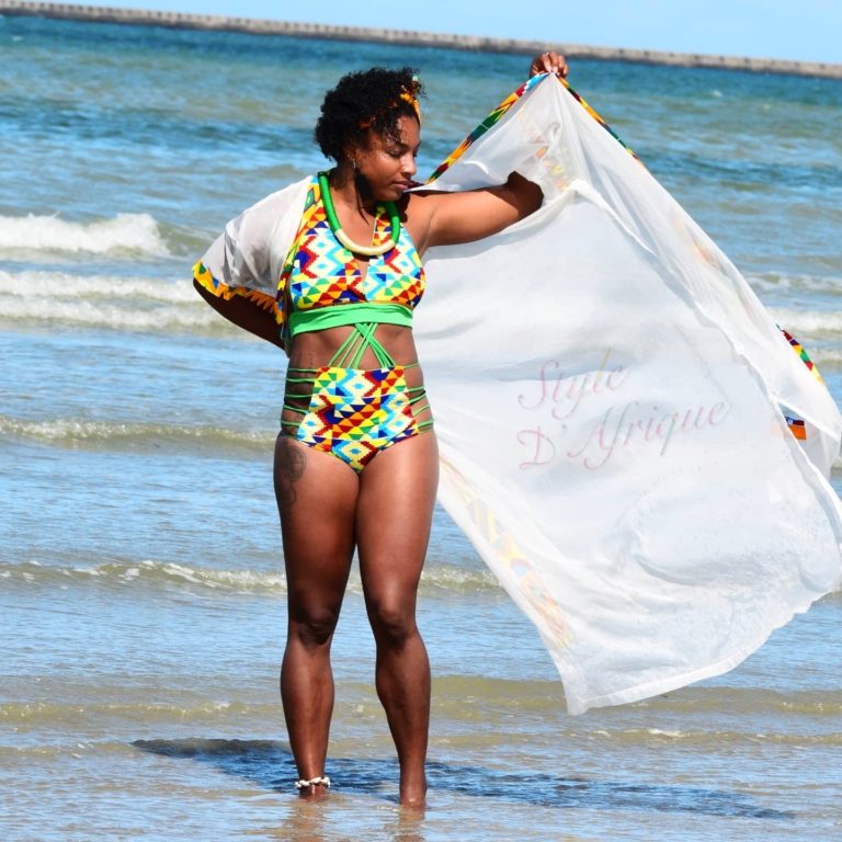 Maillot de bain vert 1 pièce – Image 2