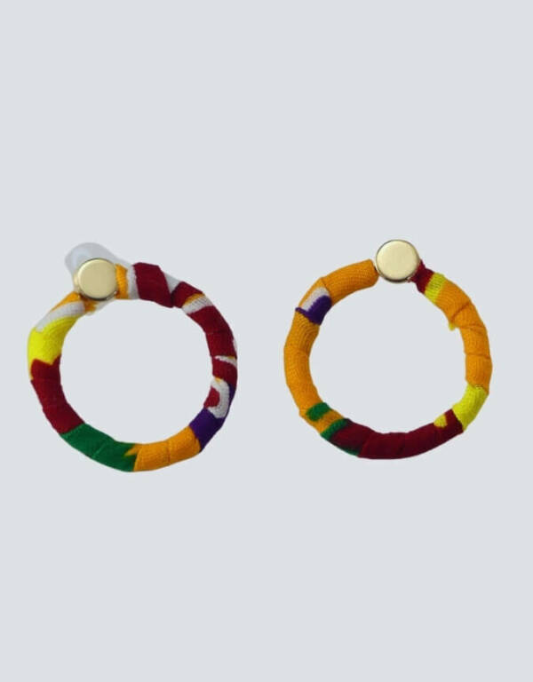 Boucles d'oreilles Rita, boucles d'oreilles créole wax africain tissu ethnique