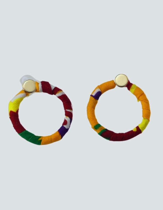 Boucles d'oreilles Rita, boucles d'oreilles créole wax africain tissu ethnique