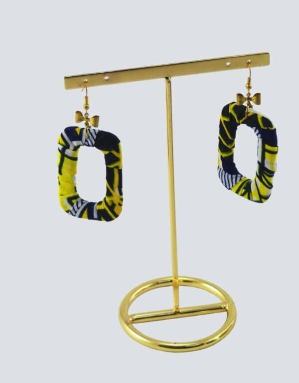 Boucles d'oreilles Casiope pendante wax africain ankara