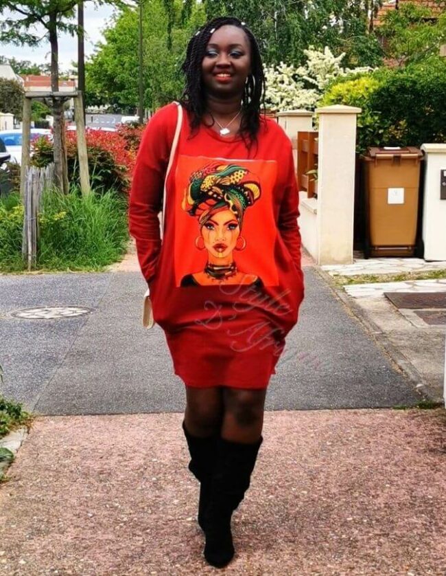 Robe pull à motifs Africains