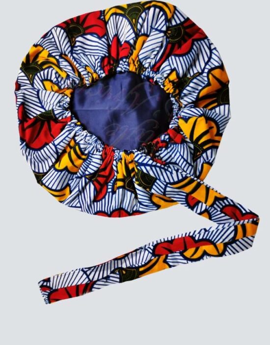 Turban Bonnet satin mariage rouge