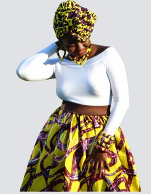 wax jupe patineuse évasée wax africain femme. jupe patineuse wax africaine ethnique jupe midi africaine wax pagne pour femme fleuri été