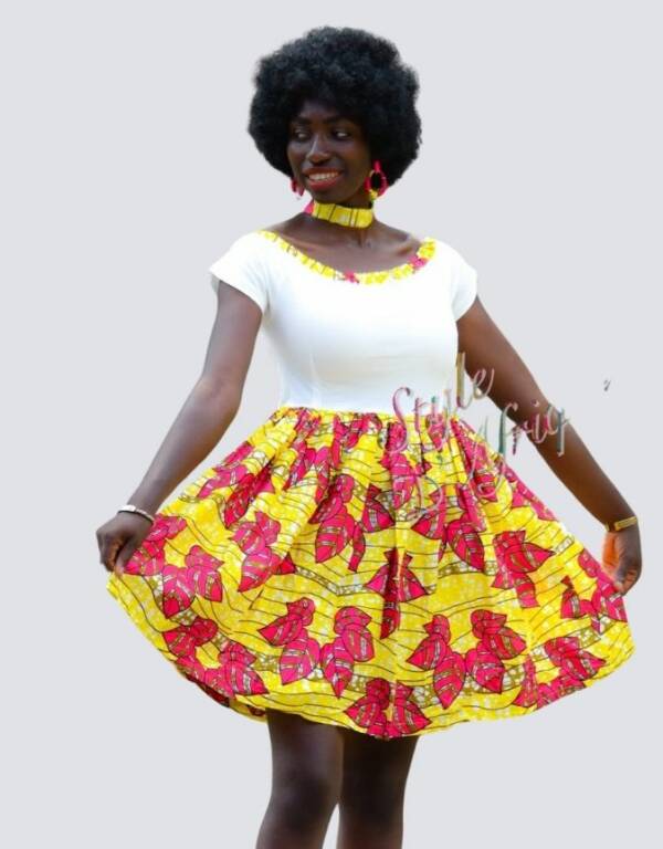 Robe bi-matières Alizée