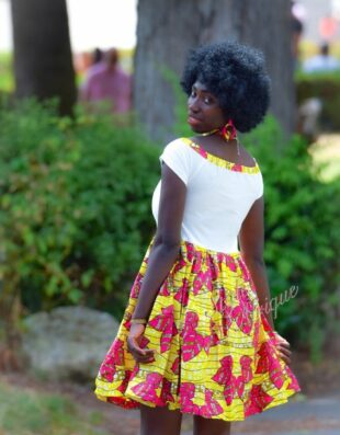 Robe bi-matières Alizée