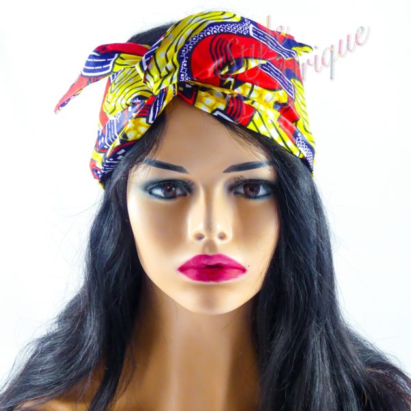 serre tête bandeau foulard wax africain coton