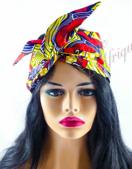 headband articulé sophie serre tête bandeau foulard wax africain coton
