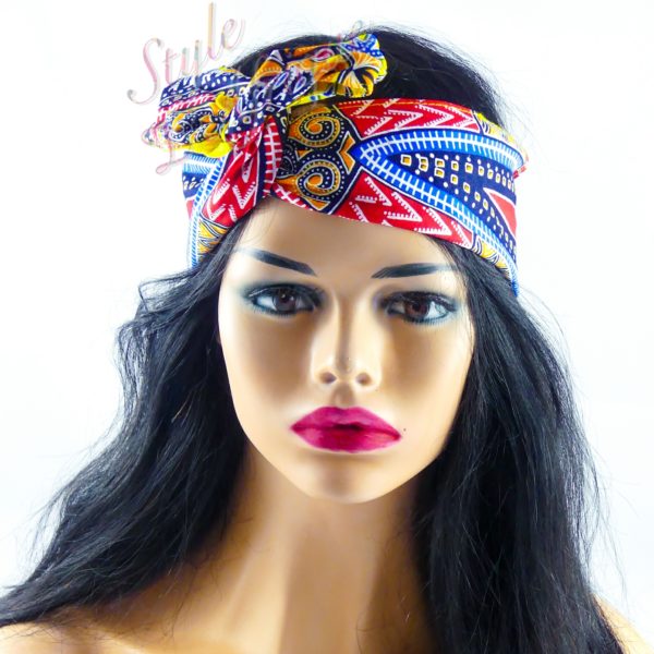 Très beau headband articulé DASHIKI serre-tête bandeau en DASHIKI de couleur jaune semi rigide. Bandeau en tissu africain idéal cadeau femme