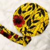 Turban Bonnet satin WAX Hibiscus