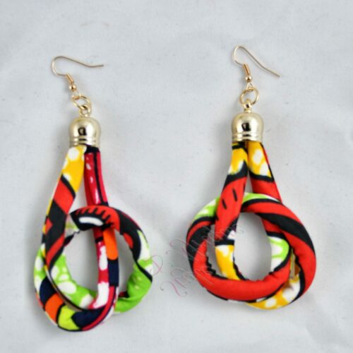 boucles d'oreilles gouttes wax africain