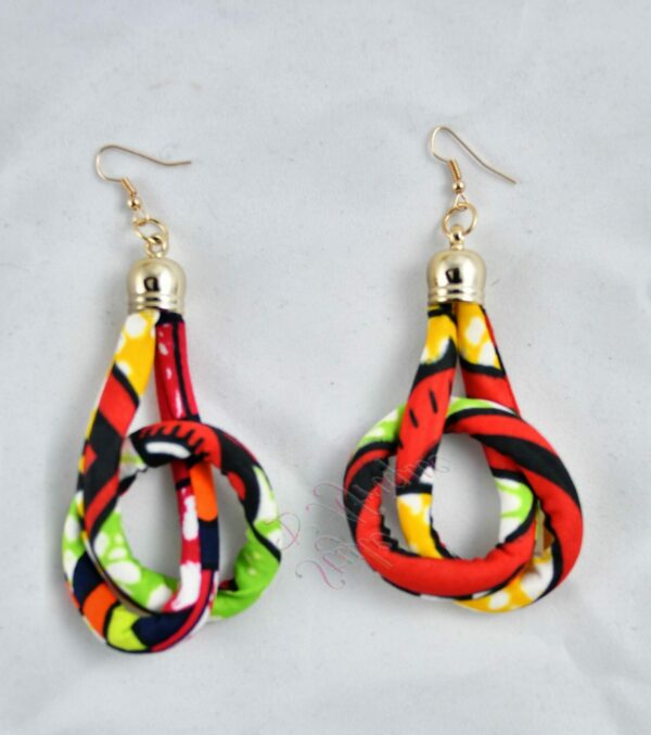 boucles d'oreilles gouttes wax africain