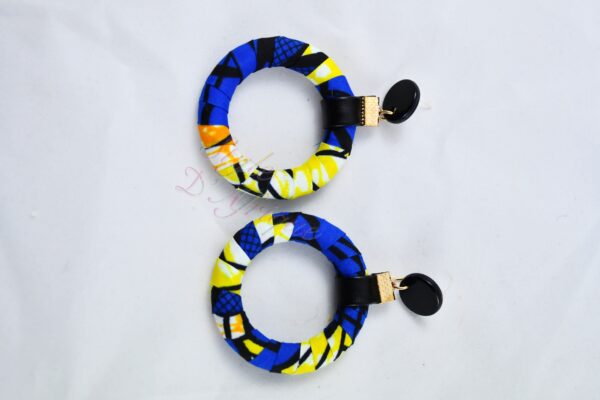 boucles d'oreilles rondes wax africain