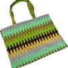 Tote bag wax Nkayi vert totebag tote-bag Sac pochette wax africain ankara