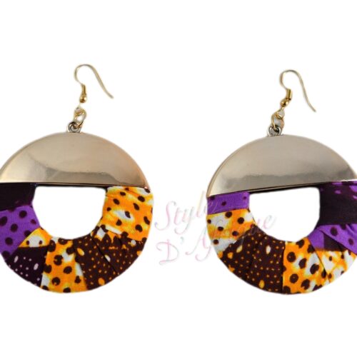 boucles d'oreilles violet