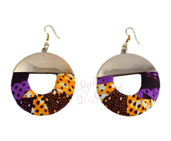 boucles d'oreilles violet