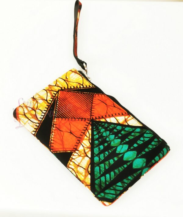 Pochette sac wax SIBITI Sac pochette wax africain ankara coloré coton ethnique portemonnaie