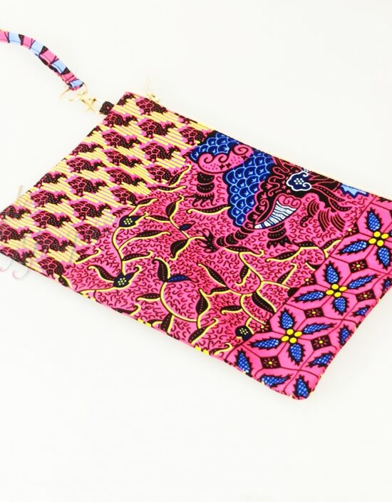 Pochette sac wax SIBITI Sac pochette wax africain ankara coloré coton ethnique portemonnaie