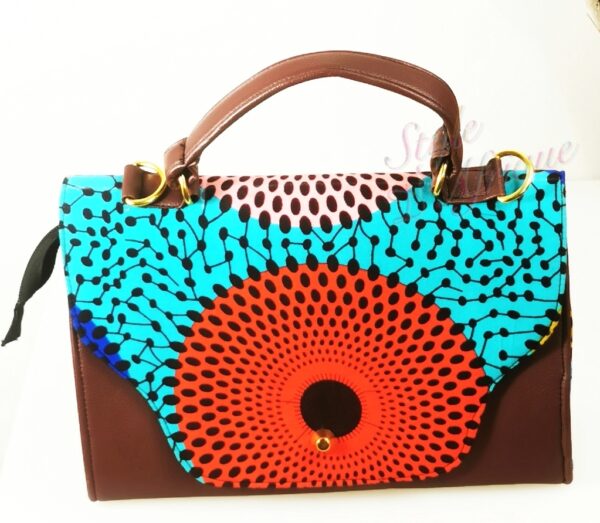 sac makasi disque tissu wax africain ethnique chic sac à main