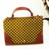 sac makasi marron tissu wax africain ethnique chic sac à main