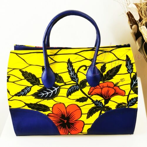 sac mayela Hibiscus tissu wax africain ethnique chic sac à main