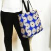 sac cabas molletonné Disque totebag tote-bag Sac pochette wax africain ankara