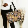 sac cabas molletonné plumetti tote-bag tote-bag Sac pochette wax africain ankara
