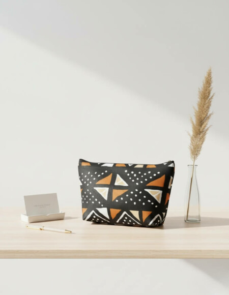trousse de toilette motifs bogolan