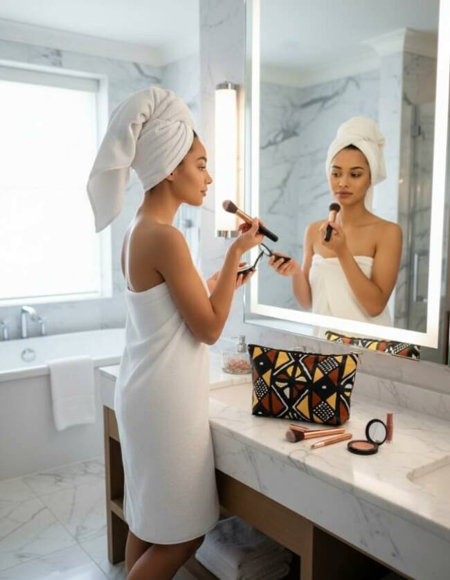 trousse de toilette bogolan