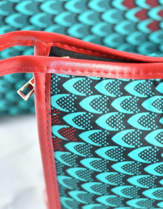 trousse de toilette wax vert pochette sac