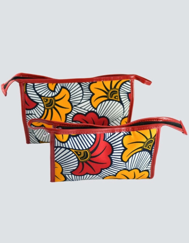 trousse de toilette wax rouge pochette sac