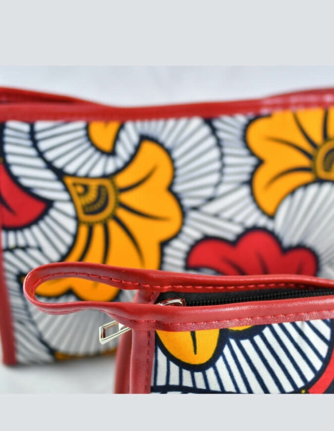 trousse de toilette wax rouge pochette sac