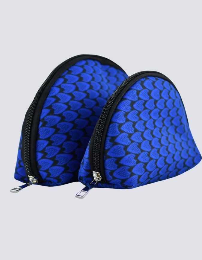 Ensemble porte-monnaie wax bleu