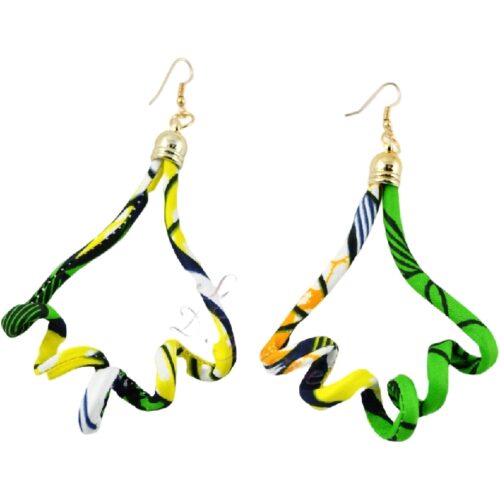 boucles d'oreilles spirale wax africain