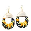 boucles d'oreilles ovales wax africain