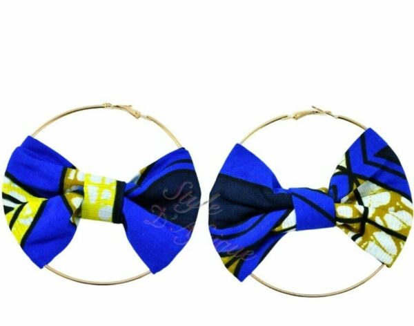 boucles d'oreilles créoles wax africain