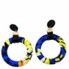 boucles d'oreilles rondes wax africain